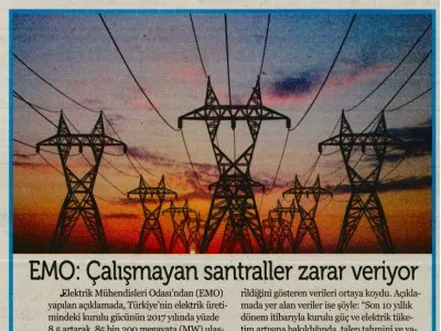 EMO: ÇALIŞMAYAN SANTRALLER ZARAR VERİYOR (ÖZGÜRLÜKÇÜ DEMOKRASİ)