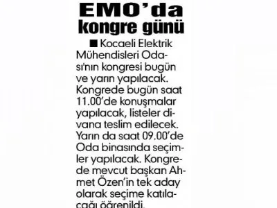 KOCAELİ: EMODA KONGRE GÜNÜ