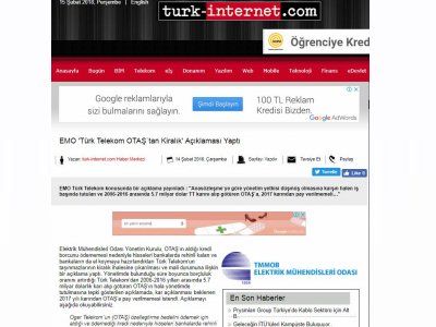 EMO `TÜRK TELEKOM OTAŞ`TAN KİRALIK` AÇIKLAMASI YAPTI (TURK-İNTERNET.COM)