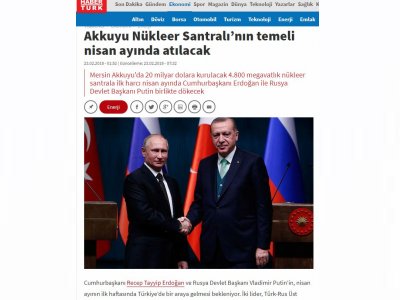 AKKUYU NÜKLEER SANTRALI`NIN TEMELİ NİSAN AYINDA ATILACAK (HABERTURK.COM)