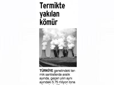 TERMİKTE YAKILAN KÖMÜR  (GÜNLÜK EVRENSEL)