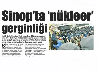 SİNOP`TA `NÜKLEER` GERGİNLİĞİ (GAZETE GERÇEK)