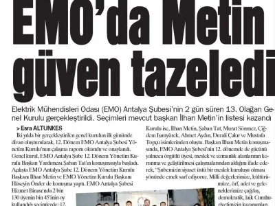EMO`DA METİN GÜVEN TAZELEDİ (AKDENİZ MANŞET-08.02.2018)