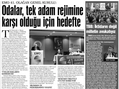 TEK ADAM REJİMİNE KARŞI OLDUĞUMUZ İÇİN HEDEFTEYİZ` (GÜNLÜK EVRENSEL)