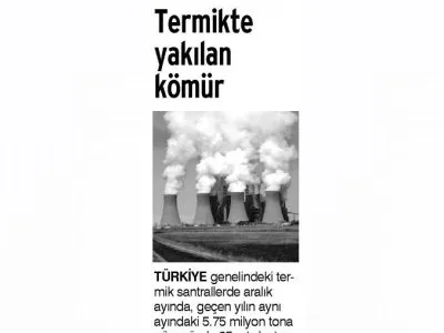 TERMİKTE YAKILAN KÖMÜR  (GÜNLÜK EVRENSEL)