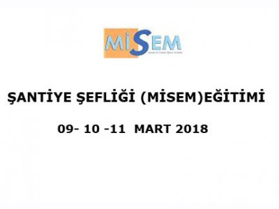 ŞANTİYE ŞEFLİĞİ EĞİTİMİ