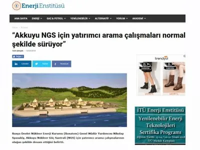 “AKKUYU NGS İÇİN YATIRIMCI ARAMA ÇALIŞMALARI NORMAL ŞEKİLDE SÜRÜYOR” (ENERJİENSTİTUSU.COM