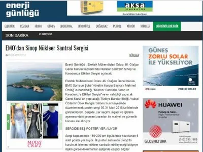 EMO’DAN SİNOP NÜKLEER SANTRAL SERGİSİ (ENERJİGUNLUGU.NET)