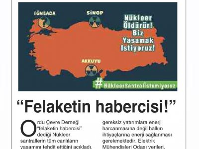 `FELAKETİN HABERCİSİ!` (ORDU HAYAT)