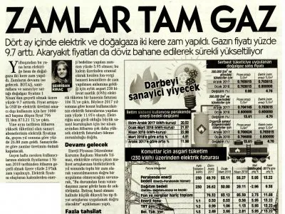 ZAMLAR TAM GAZ (CUMHURİYET, 03.04.2018)