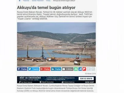 AKKUYU`DA TEMEL BUGÜN ATILIYOR (DÜNYA)