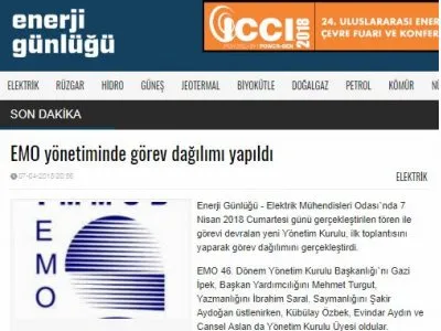 EMO YÖNETİMİNDE GÖREV DAĞILIMI YAPILDI (ENERJİGUNLUGU.NET)