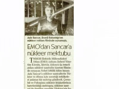 EMO DA SANCAR A NÜKLEER MEKTUBU (CUMHURİYET, 08.04.2018)