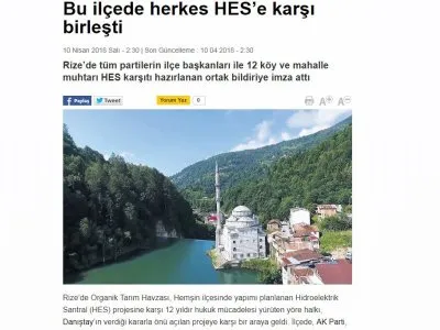 BU İLÇEDE HERKES HES’E KARŞI BİRLEŞTİ (GAZETEVATAN.COM)