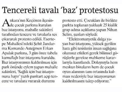 TENCERELİ TAVALI `BAZ` PROTESTOSU (BİRGÜN, 08.05.2018)