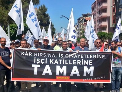 SOMA KATLİAMININ YIL DÖNÜMÜNDE MİTİNG DÜZENLENDİ