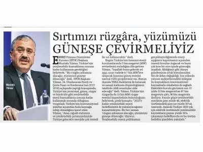 SIRTIMIZI RÜZGARA, YÜZÜMÜZÜ GÜNEŞE ÇEVİRMELİYİZ (HÜRRİYET)