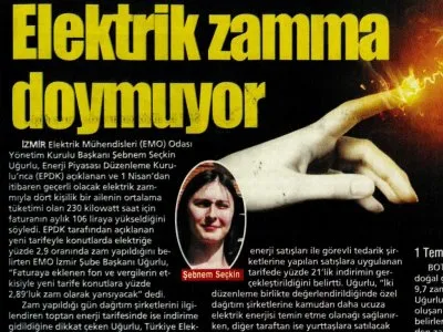 ELEKTRİK ZAMMA DOYMUYOR (YURT)