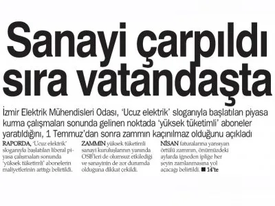 SANAYİ ÇARPILDI SIRA VATANDAŞTA (HABER EKSPRES)