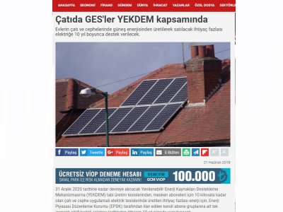 ÇATIDA GES`LER YEKDEM KAPSAMINDA (DUNYA.COM)