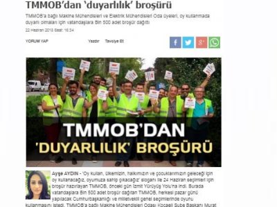 ÇAĞDAŞ KOCAELİ: TMMOB`DAN DUYARLILIK BROŞÜRÜ