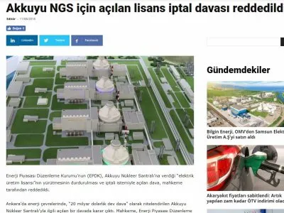 AKKUYU NGS İÇİN AÇILAN LİSANS İPTAL DAVASI REDDEDİLDİ (ENERJİENSTİTUSU.COM