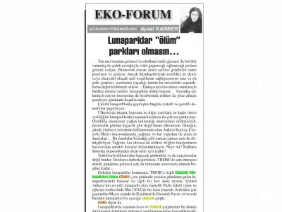 LUNAPARKLAR ÖLÜM PARKLARI OLMASIN (BAŞKENT GAZETESİ, AYSEL KANBER, 21.06.2018)