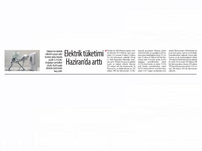 ELEKTRİK TÜKETİMİ HAZİRAN`DA ARTTI (KARAR)