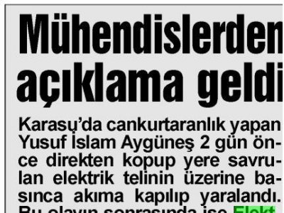 SAKARYA HALK: MÜHENDİSLERDEN AÇIKLAMA GELDİ