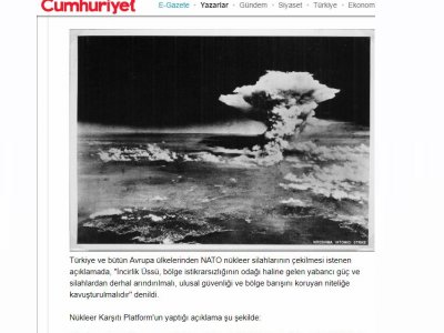 HİROŞİMA KIRIMININ 73`ÜNCÜ YILDÖNÜMÜNDE NKP`DEN ÇAĞRI (CUMHURİYET.COM.TR)