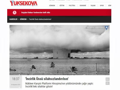 `İNCİRLİK ÜSSÜ SİLAHSIZLANDIRILSIN` KAYNAK: `İNCİRLİK ÜSSÜ SİLAHSIZLANDIRILSIN`  (YUKSEKOVAHABER.COM.TR)