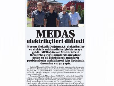 MEDAŞ, ELEKTRİKÇİLERİ DİNLEDİ (YENİ KONYA, 15.08.2018)