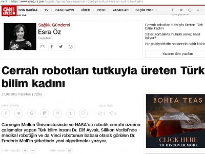 CERRAH ROBOTLARI TUTKUYLA ÜRETEN TÜRK BİLİM KADINI (CNNTURK.COM)