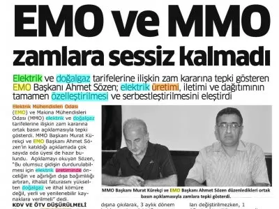 BİZİM YAKA : EMO VE MMO ZAMLARA SESSİZ KALMADI