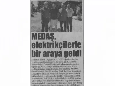 MEDAŞ ELEKTRİKÇİLERLE BİR ARAYA GELDİ (YENİ HABER, 16.08.2018)