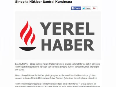 SİNOP`TA NÜKLEER SANTRAL KURULMASI (MİLLİYET.COM.TR)