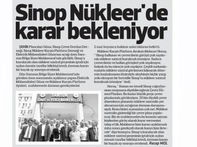 SİNOP NÜKLEER`DE KARAR BEKLENİYOR (HEDEF HALK)