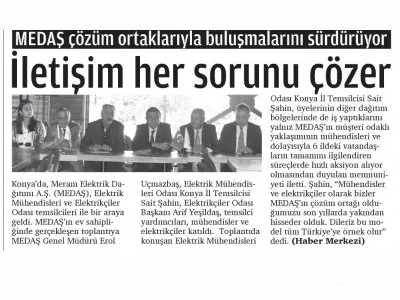 MEDAŞ`TA İSTİŞARE TOPLANTISI (KONYA PUSULA, 24.09.2018)