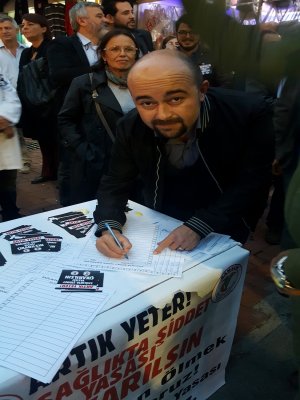 SAĞLIKTA ŞİDDET YASA TASARISININ YASALAŞMASI İÇİN SAMSUN TTB TARAFINDAN YAPILAN EYLEME DESTEK