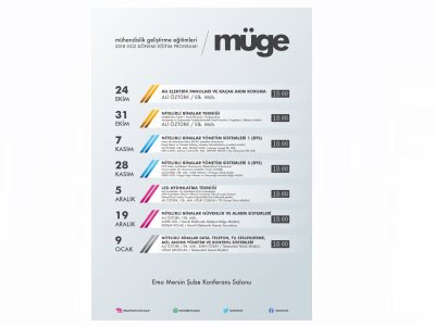 MÜGE GÜZ DÖNEMİ EĞİTİM PROGRAMIMIZ