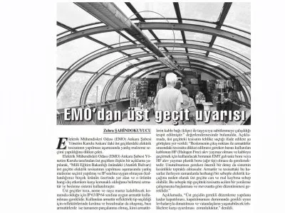EMO DAN ÜST GEÇİT UYARISI (BAŞKENT GAZETESİ, 26.10.2018)