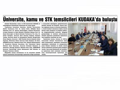 ÜNİVERSİTE, KAMU VE STK TEMSİLCİLERİ KUDAKA`DA BULUŞTU (OLTUNUN SESİ, 14.11.2018)
