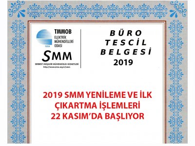 2019 YILI SMM-BT BELGE YENİLEME İŞLEMLERİ BAŞLADI