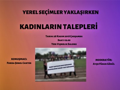 ODTÜ MEZUNLARI DERNEĞİ YEREL SEÇİMLER YAKLAŞIRKEN KADINLARIN TALEPLERİNİ TARTIŞIYOR