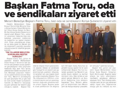 BAŞKAN FATMA TORU, ODA VE SENDİKALARI ZİYARET ETTİ (ANADOLUDA BUGÜN, 07.11.2018)