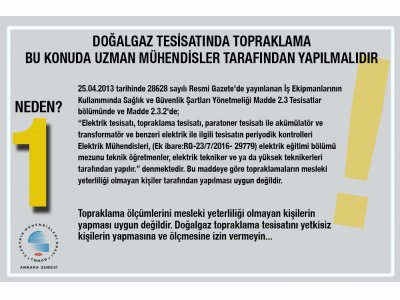 EMO ANKARA ŞUBESİ DOĞALGAZ TESİSATINDA TOPRAKLAMA KONUSUNDA KAMUOYUNU UYARIYOR!