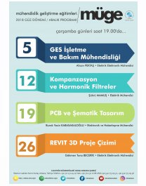 MÜHENDİSLİK GELİŞTİRME EĞİTİMLERİ 2018 ARALIK DÖNEMİ BAŞLIYOR