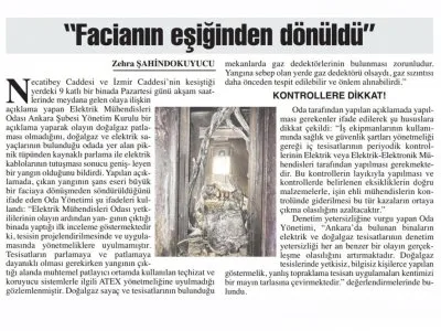 `FACİANIN EŞİĞİNDEN DÖNÜLDÜ` (BAŞKENT GAZETESİ, 08.12.2018)