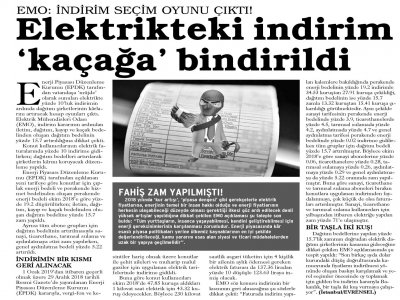 ELEKTRİKTE İNDİRİM OYUNU (GÜNLÜK EVRENSEL)