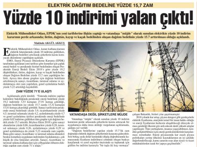 YÜZDE 10 İNDİRİMİ YALAN ÇIKTI (BAŞKENT GAZETESİ)